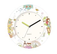 Flowers plastic wall clock