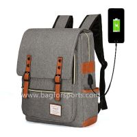 Vintage Laptop Backpack for Women Men,School College Backpack with USB Charging  