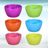 Wholesale porcelain look melamine mixing colors kids rainbow color food bowl  From China