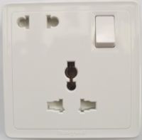 16A switched 2pin & universal socket branded with Honeywell