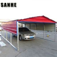 Easy asemble backyard DIY steel shed car shelter kit large garage canopy metal portable car port