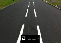 WHITE HOT-MELT ROAD MARKINGS