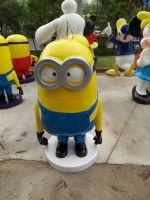 Despicable Me Film And Tv Cartoon Character Yellow Minions Frp Sculpture