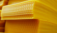 Pure yellow beeswax foundation sheet