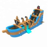 5006294-Kids Pirate Ship Inflatable Wet & Dry Slide for Sale  