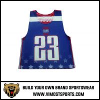 Custom Team LOGO Men Lacrosse reversible pinnies