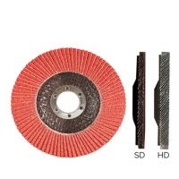 125mm ceramic flap disc with 115mm metal backing pad