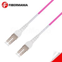 1m LC/Upc-LC/Upc Uniboot Duplex 40g/100g Om4 50/125 Multimode Ofnr Fiber Optic Patch Cable 3.0mm Magenta