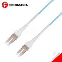 1m LC/Upc-LC/Upc Uniboot Duplex 10g Om3 50/125 Multimode Ofnr Fiber Optic Patch Cable 3.0mm Aqua