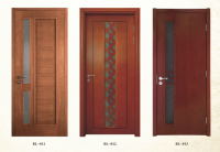 New European solid wood composite paint door bedroom soundproof swing entry door From Thailand