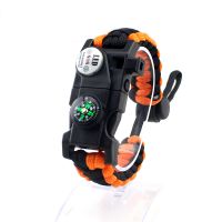Wholesale Cheap Christmas mountaineering outdoor multi-functional LED light paracord bracelet