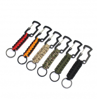 Survival Climbing Button Carabiner Paracord Keychain, Paracord Keyring For Paracord Mountain Buckle Camping