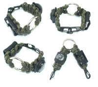 Factory Sale Hiking Equipment Metal EDC Opener Bracelet, Hot Multifunctional Camping Colorful Bracel