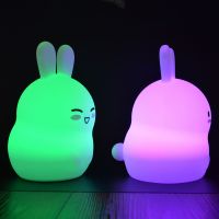Mini Sizes Bear Silicone Night Lamp Touch Color 