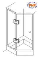 PNP73B-2 Glass To Glass 135 Degree Shower Hinges