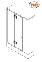 PNP990N-3 Glass To Glass 180 Degree Front Shower Hinges