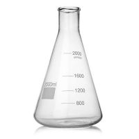Heavy wall Brosilicate Glass Erlenmeyer Flask Narrow Mouth With Measuring Scale