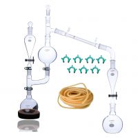 Laboy HMK22 Glass Steam Distillation Apparatus for Essential Oil Extraction Lab Glassware Kit 25pcs
