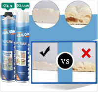 Straw Adhesive  PU Foam Polyurethane Foam  Draw Gun spray polyurethane foam From China