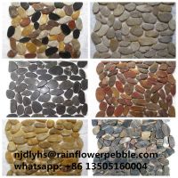 Mixed Color Sliced Pebble Stone Colored