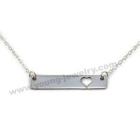 Stainless Steel Custom Name Bar Necklace Wholesale Jewelry