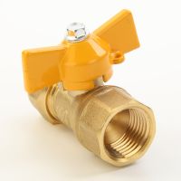 Brass ball valve with butterfly handle From China