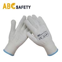 7/10gauge Working Hand Knitted Guantes Safety Work Glove White Cotton Gloves