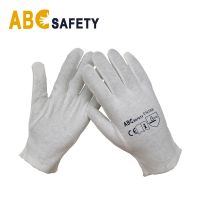 White Cotton Reversible Sun Protection Gloves Guante De Algodon Blanco