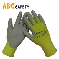 13G Anti Cut Level 5 Gray PU Coated Hppe Cut Resistant Safety Work Gloves
