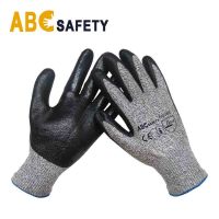 Abrasion and Tear Performance Cut Resistant Smooth Nitrile Coating Work Glove