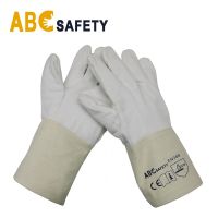 ABC SAFETY White Cotton Burlap Hot Mill Glove, Canvas Cuff, Iron Worker From China