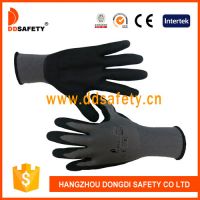 Grey nylon with black nitrile glove-DNN450