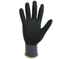 Black nylon with black nitrile foam glove-DNN151
