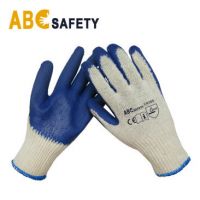 10 Gauge String Knit Polyester/Cotton with Latex Rubber Dipped Coating Superior Grip Gloves