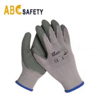 Cor-Grip Gray Crinkle Latex Palm Coated Knit Ultra Stretch Thick Grip Gloves