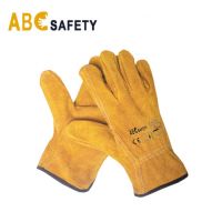 Yellow Cow Split Wing Thumb Leather Welder Gloves Without Lining