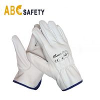 ABC SAFETY  Natural goat leather Drivers gloves.Without lining.Shirred elastic back