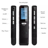 V25 8gb/16gb/32gb Digital Voice Activated Recorder Hd Recording Of Lectures And Meetings With Microphone, Noise Reduction Audio, High Quality Sound, Portable Mini Dictaphone Voice Recorder