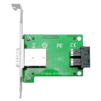 Linkreal Dual Mini-SAS SFF-8643 to SFF-8644 Adapter in PCIe Card Bracket