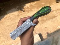 Damascus Steel Dagger knife Hand Made With Brass File work handle 