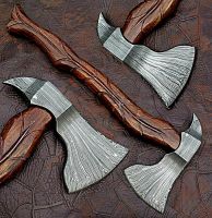 Custom Handmade Damascus Steel Hunting Axe With Beautiful Rose Wood Handle