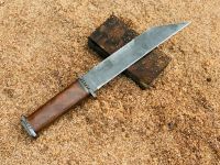 14" Custom Handmade 5160 Spring Steel Medieval Viking Seax Knife Hunting Knife From Pakistan