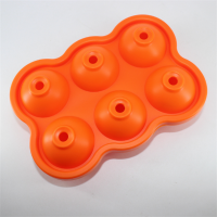 BPA Free Reusable 6 Holes Silicone Sphere Ice Ball Mold From China