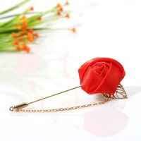 New Jewelry Hand Made Brooch Men and Women Rose Flower Chain Brooch Shirt Collar Pins Brooch Flower Accessories