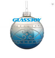 Factory Custom Glass Hot Air Balloon Christmas Hanging Ornament For Xmas Tree Decoration