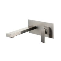 Bathroom Lavatory Bathtub SUS304 Stainless Steel Square Wall-Mounted Plumber Faucet