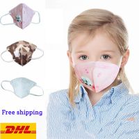 kids KN95 valves Face Mask anti dust N95 youth child Protective mask with breather Valve reusable children mask 4 Layersl freeshipping