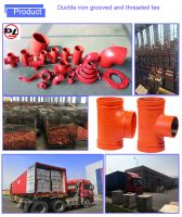 ductile iron grooved pipe fitting pipe tee From China