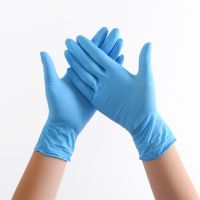 Examination Latex Gloves Nitrile Sky blue thicken Disposable Gloves