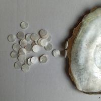 White MOP Shell Button Blank 18L